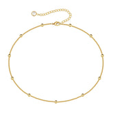 Satellite Dainty Gold Choker Necklaces